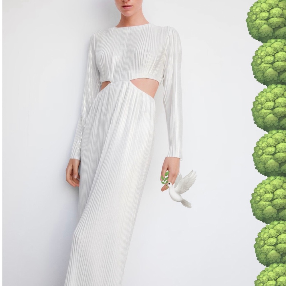 Mango White Maxi Dress